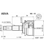 ASVA - NS10 - Шрус наружный 19x48x21