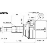 ASVA TY304A48 Шрус наружный 25x56x26 (toyota : harrier (5s-fe/2200),lexus rx300) asva