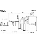 ASVA TY38 Шрус наружный 27x69x30 (toyota : land cruiser 90 prado,4runner,hilux 185) asva