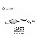 ASSO - 406075 - Резонатор глушителя средний RENAULT...