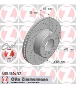 ZIMMERMANN 400361452 Тормозной диск перфорированный mercedes w463 g500, g400 350gd передний