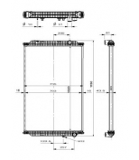 NRF - 509726 - Радиатор охлаждения двигателя [1020x709x52 Без рамки] RENAULT TRUCKS