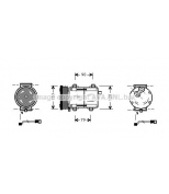 AVA - FDAK284 - Компрессор кондиц. Ford Galaxy 2.0/2.3/16V 11/95->