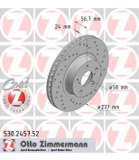 ZIMMERMANN 530245752 Тормозной диск пер SPORT DISC SUBARU Impreza/Fores