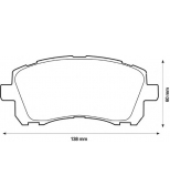 BENDIX - 572423B - Комплект тормозных колодок, диско