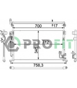 PROFIT - PR1601C1 - Радиатор кондиционера MITSUBISHI LANCER 03-