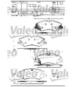 VALEO - 601324 - Тормозные колодки передние