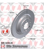 ZIMMERMANN 600323920 Тормозной диск зад  AD Q7 PORSCHE Cayenne