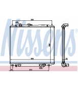 NISSENS 62801 Радиатор MITSUBISHI PAJERO II 2.8TD 94-00