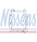 NISSENS - 62871 - Радиатор системы охлаждения 915x704x52мм MAN F90/2000 (с рамкой)