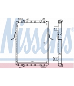 NISSENS - 63821A - Радиатор системы охлаждения 915x689x48мм (c рамкой) RVI Premium/Kerax 96 ->