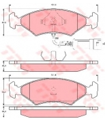 TRW - GDB238 - Колодки тормозные дисковые GDB238