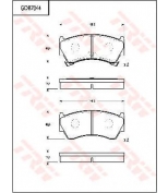TRW - GDB7044 - Комплект тормозных колодок, диско