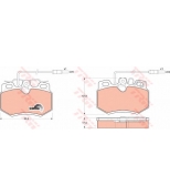 TRW - GDB808 - Колодки тормозные дисковые GDB808