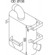 DINEX - 64332 - Глушитель системы выпуска  задний