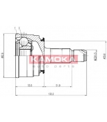 KAMOKA - 6748 - комплект ШРУСа внешний