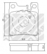 MAPCO - 6781 - Комплект тормозных колодок, диско