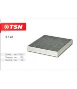 TSN 9743 Фильтр салонный NISSAN MURANO (Z50) 05/X-TRAIL (T30) 01-/(T31) 07-