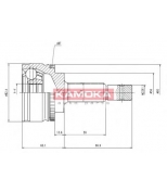 KAMOKA - 7054 - комплект ШРУСа внешний