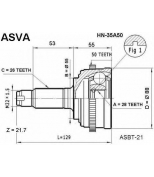 ASVA HN35A50 Шрус наружный 28x55x26 (honda civic(ek3),logo ga3 hmm) asva