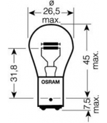 OSRAM 7537 Лапма цокольная двухконтактная P21/5W 24V 21/5W BAY15d HD65/72/78/County/120