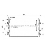 AVA SA2021 Радиатор охлаждение двигателя