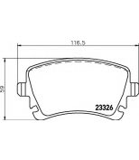 HELLA - 8DB355011531 - колодки тормозные дисковые