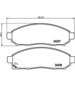 HELLA - 8DB355012071 - колодки тормозные дисковые NISSAN NAVARA (D40)  NISSAN PATHFINDER (R51)