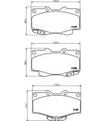 HELLA - 8DB355016401 - Колодки тормозные дисковые