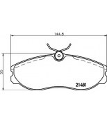 HELLA - 8DB355016651 - КОЛОДКИ ТОРМОЗНЫЕ ДИСКОВЫЕ