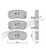 TRUSTING - 8310 - Колодки тормозные дисковые задние, Hyundai i10, Kia Picanto 1.0/1.1/1.2 04>