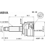 ASVA - SZ22 - ШРУС НАРУЖНЫЙ 20x49x23 (SUZUKI : ALTO III/SWIFT II