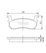 NIPPARTS - J3601003 - Колодки торм. NISSAN MICRA 82- пер.