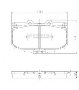 NIPPARTS - J3601058 - Комплект тормозных колодок, диско